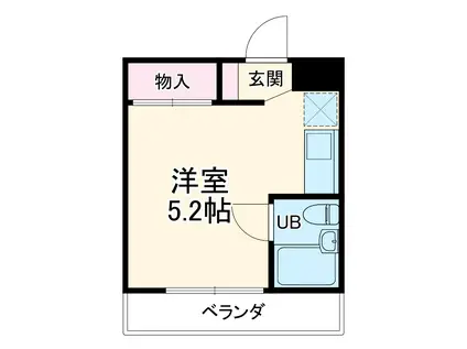 ハウスAG(ワンルーム/3階)の間取り写真