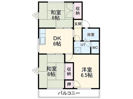 コーポ松井(3DK/1階)の間取り写真