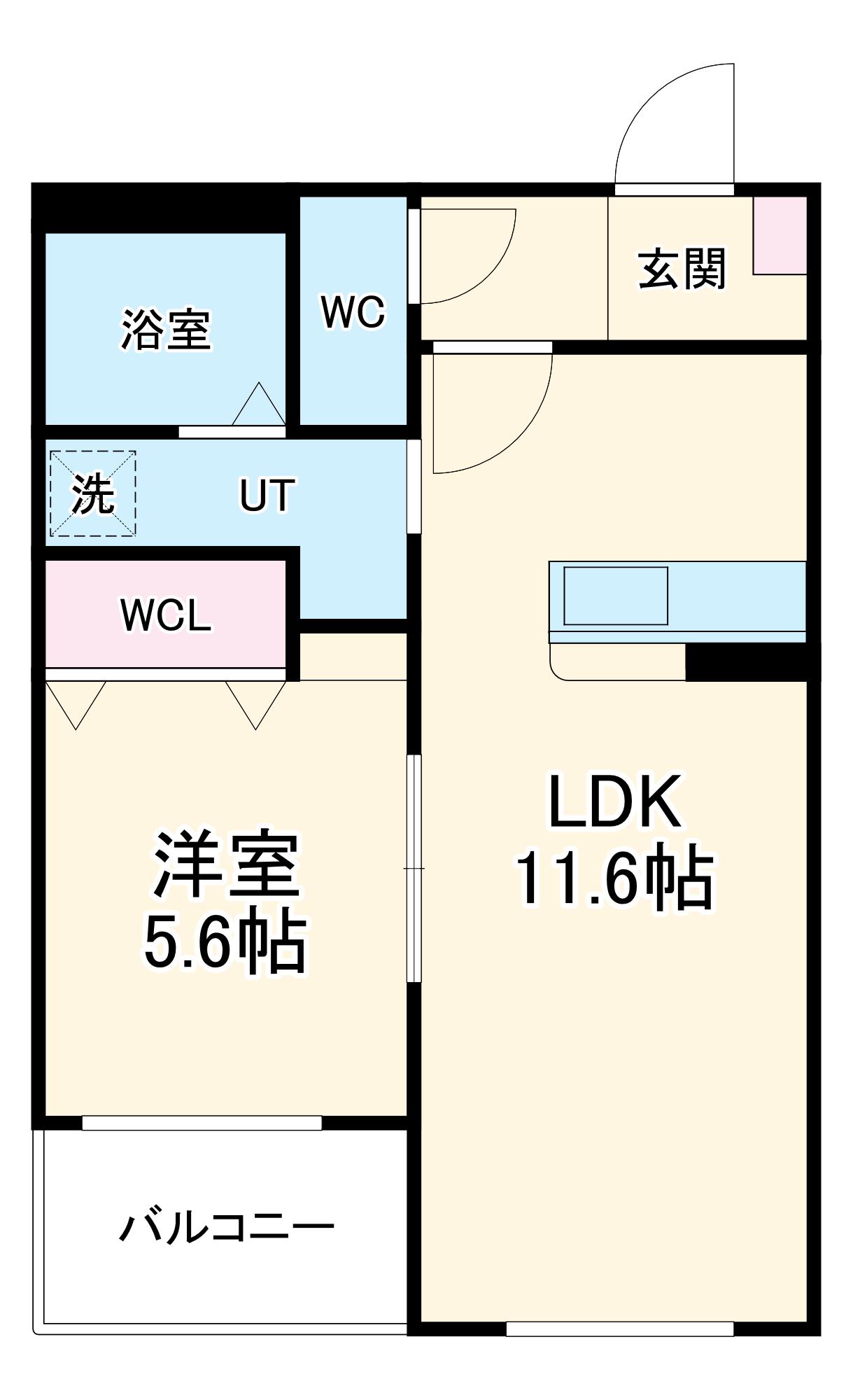 フレシールⅢ(1LDK/3階)の間取り写真
