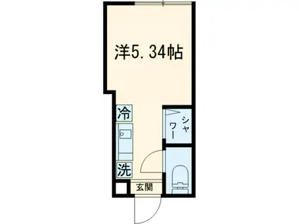 CUBE KANAMACHI Ⅴ(ワンルーム/1階)の間取り写真