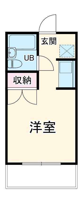 コットンローズ綱島(1K/1階)の間取り写真