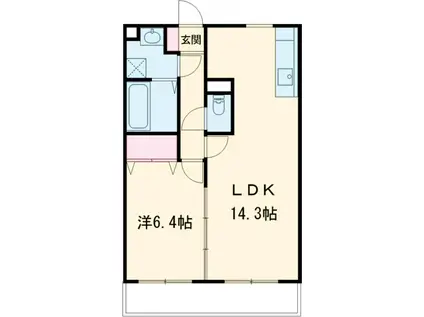 ハイツ ジョイ(1LDK/2階)の間取り写真