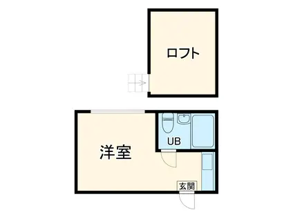 美しの森(ワンルーム/1階)の間取り写真