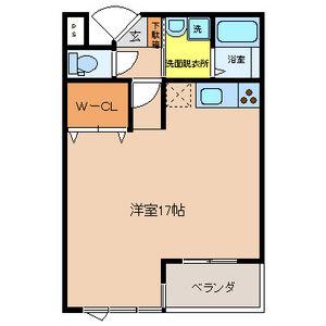 ビオス竹林(ワンルーム/3階)の間取り写真