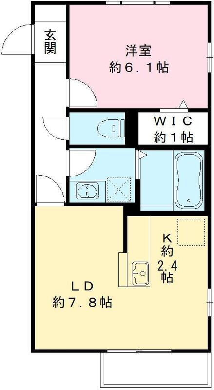 ルミエール A(1LDK/2階)の間取り写真