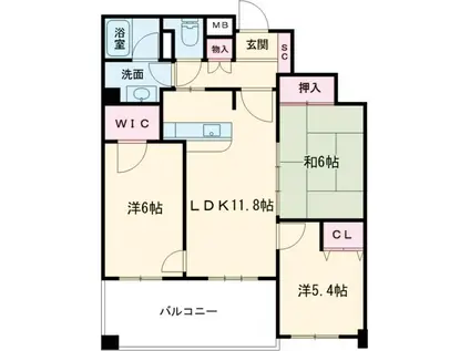 デ・リード京都西院(3LDK/2階)の間取り写真