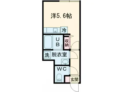 カインドネス南雪谷(ワンルーム/1階)の間取り写真