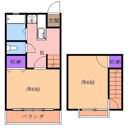 タマダハイツB(2K)の間取り写真