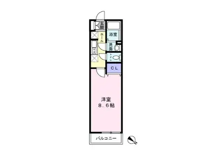 QUEUE DE CHIEN 1ER(1K/2階)の間取り写真