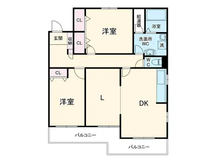 ステラータ高蔵寺(2LDK/2階)の間取り写真