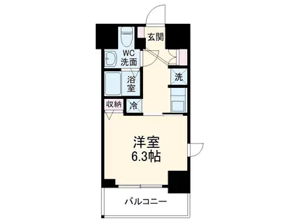 レジデンス鶴間駅前(1K/2階)の間取り写真