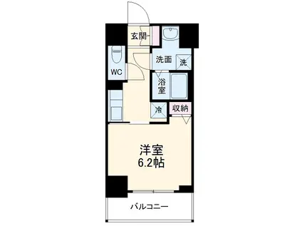 レジデンス鶴間駅前(1K/6階)の間取り写真