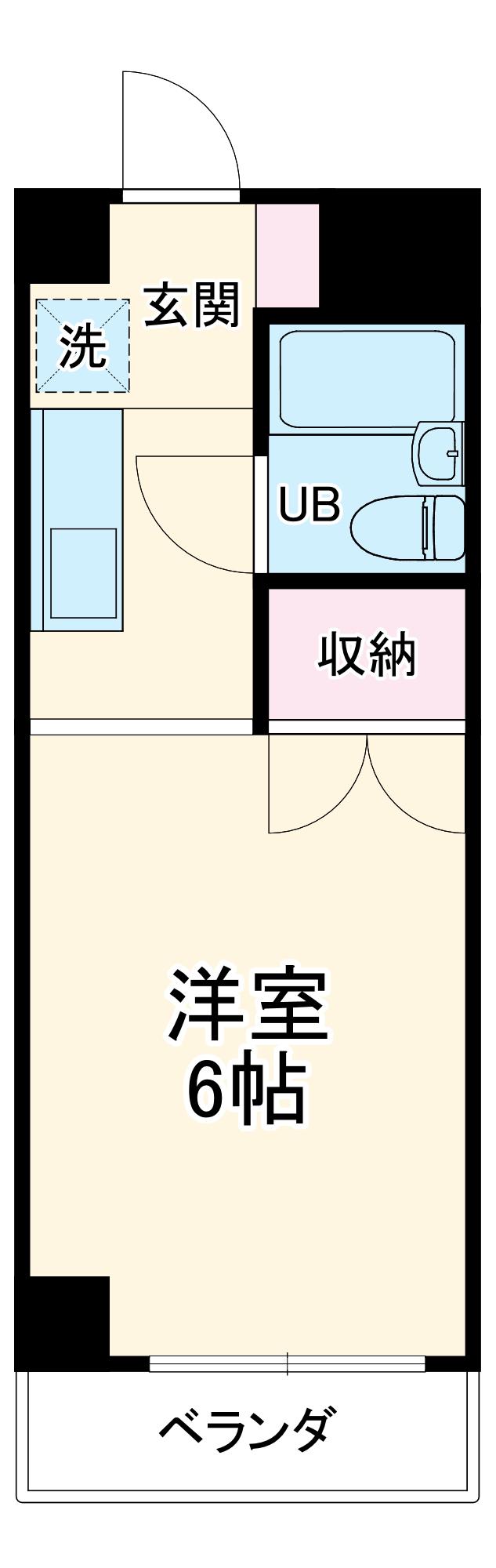 インテレクチュアルビル(ワンルーム/2階)の間取り写真