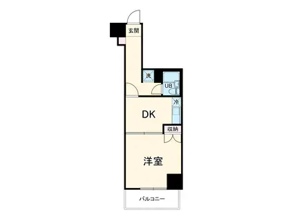 クリオ焼津壱番館(1DK/6階)の間取り写真