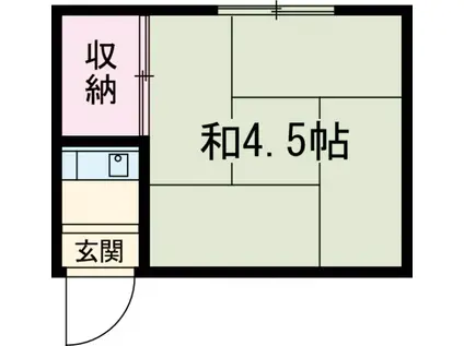 桂ビル(ワンルーム/2階)の間取り写真