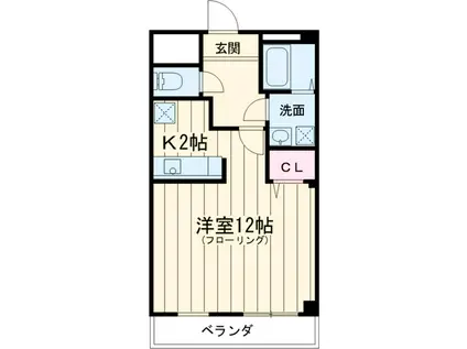 アドヴァンス(ワンルーム/3階)の間取り写真