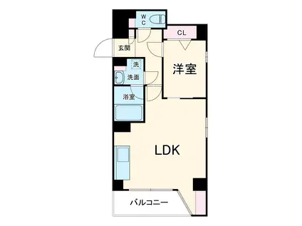 パールコートⅡ(1LDK/1階)の間取り写真