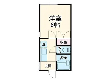 ホワイトレジデンスⅡ(1K/2階)の間取り写真