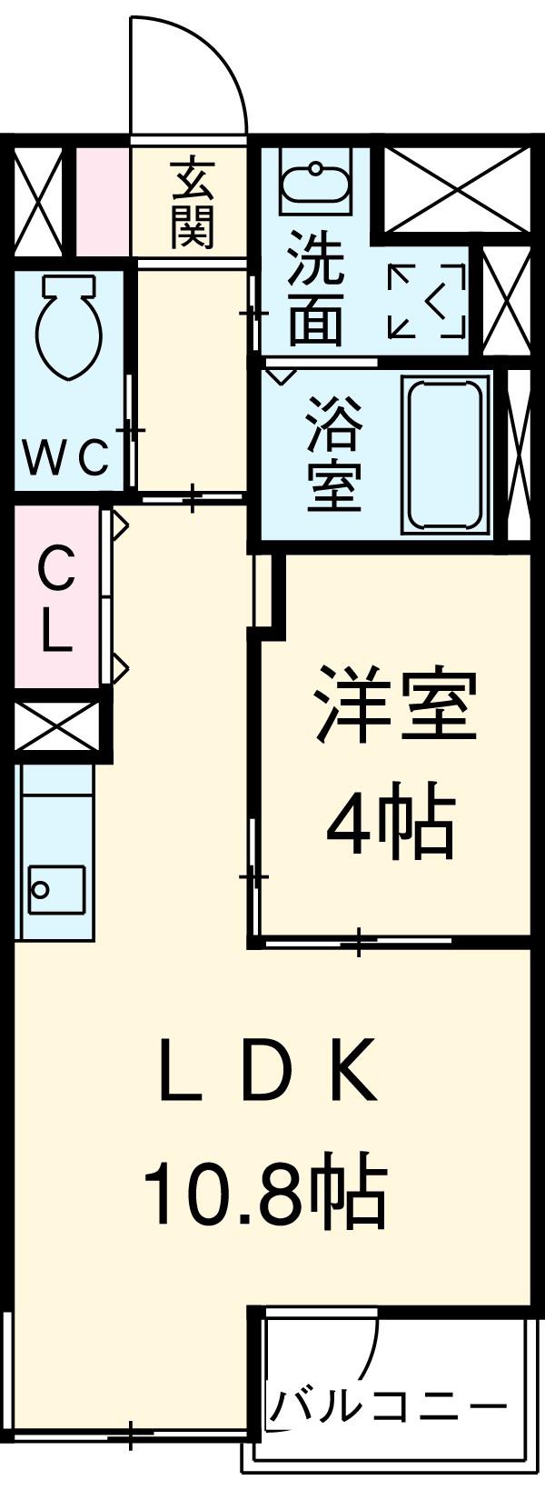 アニヴァーサリー27(1LDK/1階)の間取り写真