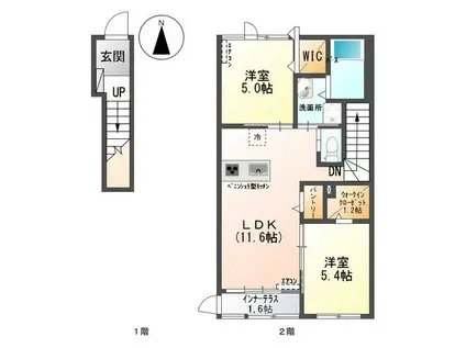 TOMMY RESIDENCE(2LDK/2階)の間取り写真