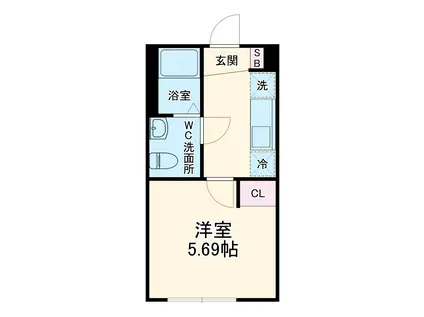 ポーラスター南橋本2(1K/3階)の間取り写真