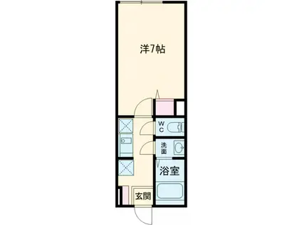 アースお花茶屋(1K/1階)の間取り写真