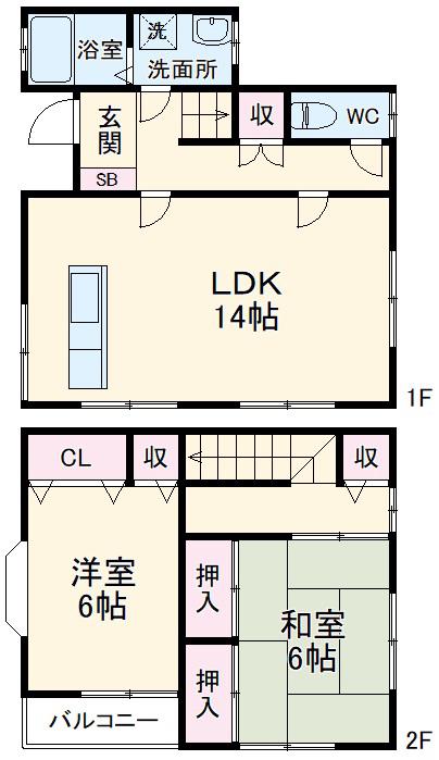 プーロパステロⅠ(2LDK)の間取り写真