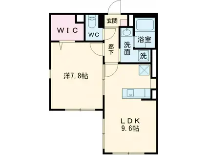 レピュア大山レジデンスⅡ(1LDK/4階)の間取り写真