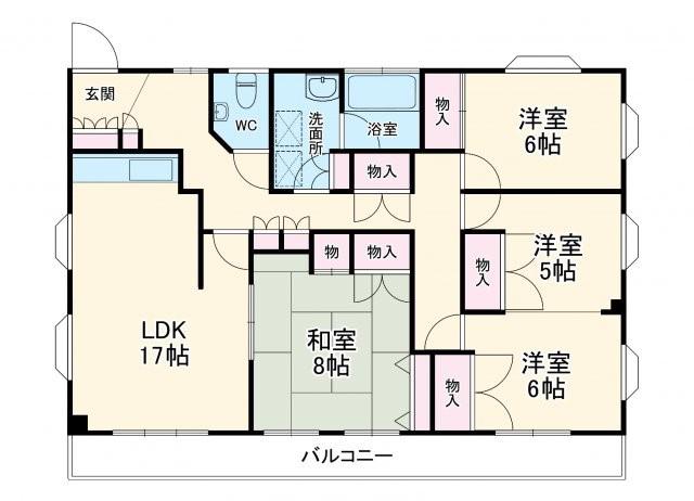 ちとせビル(3LDK/4階)の間取り写真