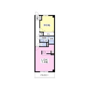 ライラックⅡ(1LDK/3階)の間取り写真