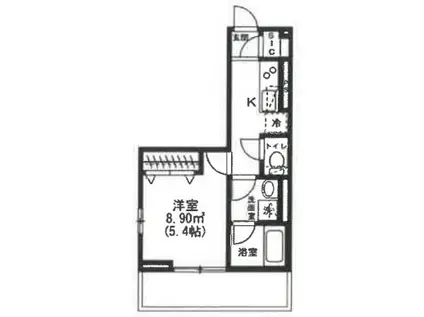 エスペランサ(1K/3階)の間取り写真