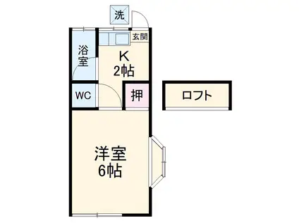 サンワード小泉NO.8(ワンルーム/1階)の間取り写真