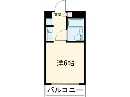 ソリッドリファイン二子玉川(ワンルーム/-1階)の間取り写真