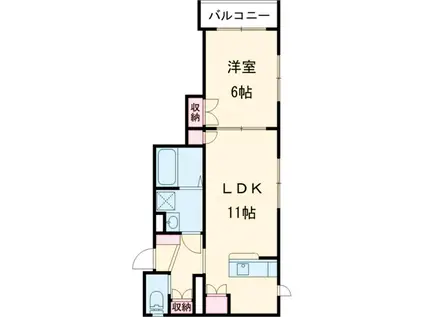 HEIM EDEL GLORIA(1LDK/3階)の間取り写真