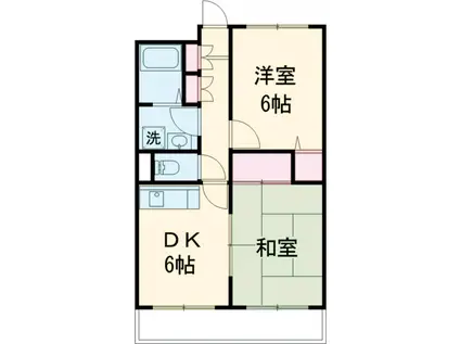 ファインコート西つつじヶ丘(2DK/1階)の間取り写真