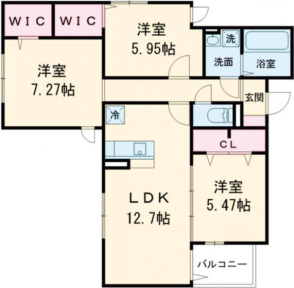 セレスティア瑞江Ⅰ(3LDK/3階)の間取り写真