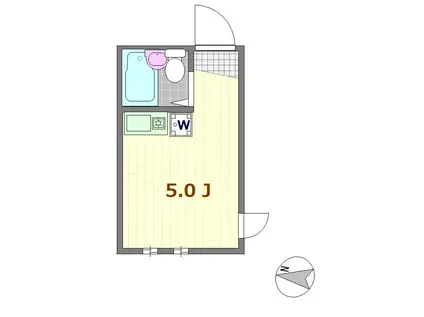 アーバンプレイス和泉A棟(ワンルーム/1階)の間取り写真