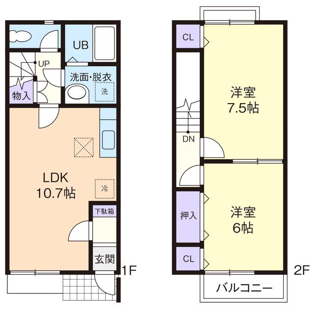 KAMAKURADAI(2LDK)の間取り写真