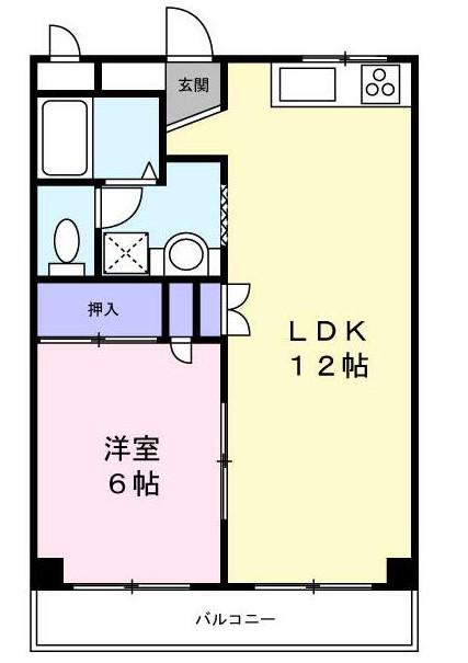 ウィンズコート(1LDK/2階)の間取り写真
