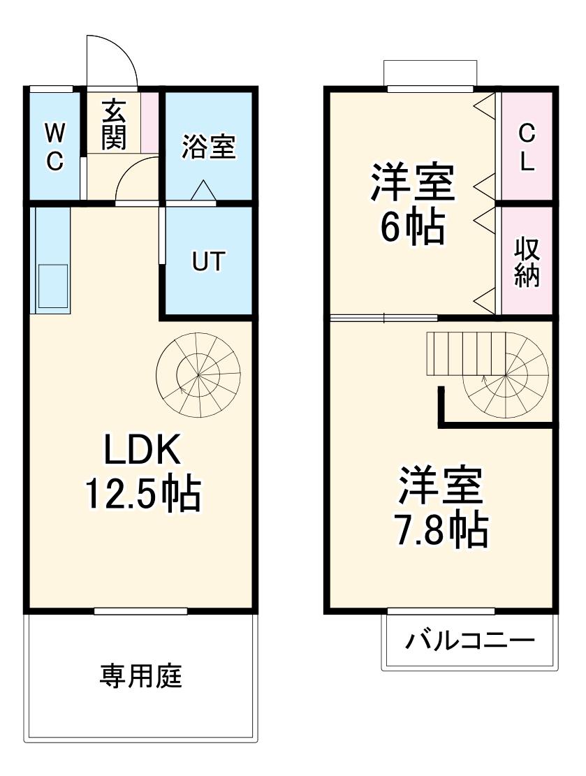 Hills Garden植田C棟(2LDK)の間取り写真