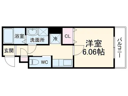 ガレリア大阪空港1(1K/1階)の間取り写真