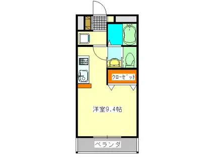 レキシントン津田沼(ワンルーム/1階)の間取り写真