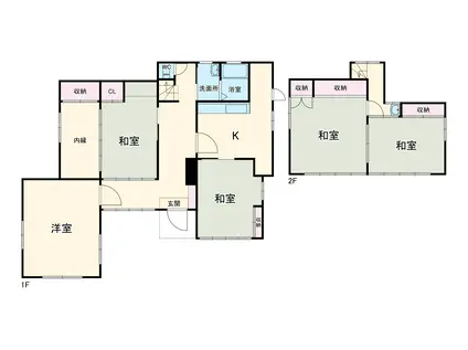京浜急行電鉄本線 京急田浦駅 徒歩20分 2階建 築51年(5DK)の間取り写真