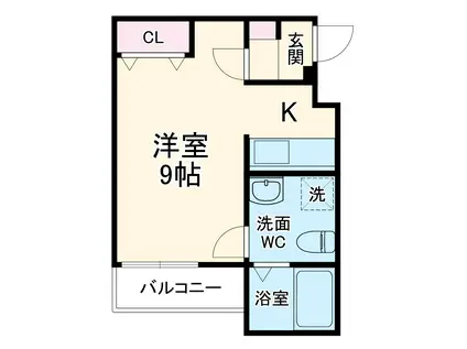 シャンブル英美Ⅲ(ワンルーム/2階)の間取り写真