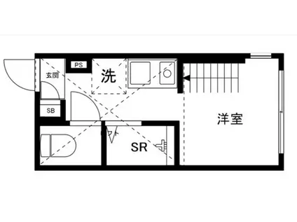 ハーモニーテラス和泉Ⅱ(ワンルーム/2階)の間取り写真