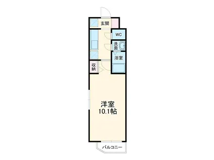セリシエコート相模原(1K/1階)の間取り写真