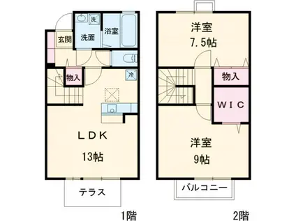 ルーチェ東水元(2LDK)の間取り写真