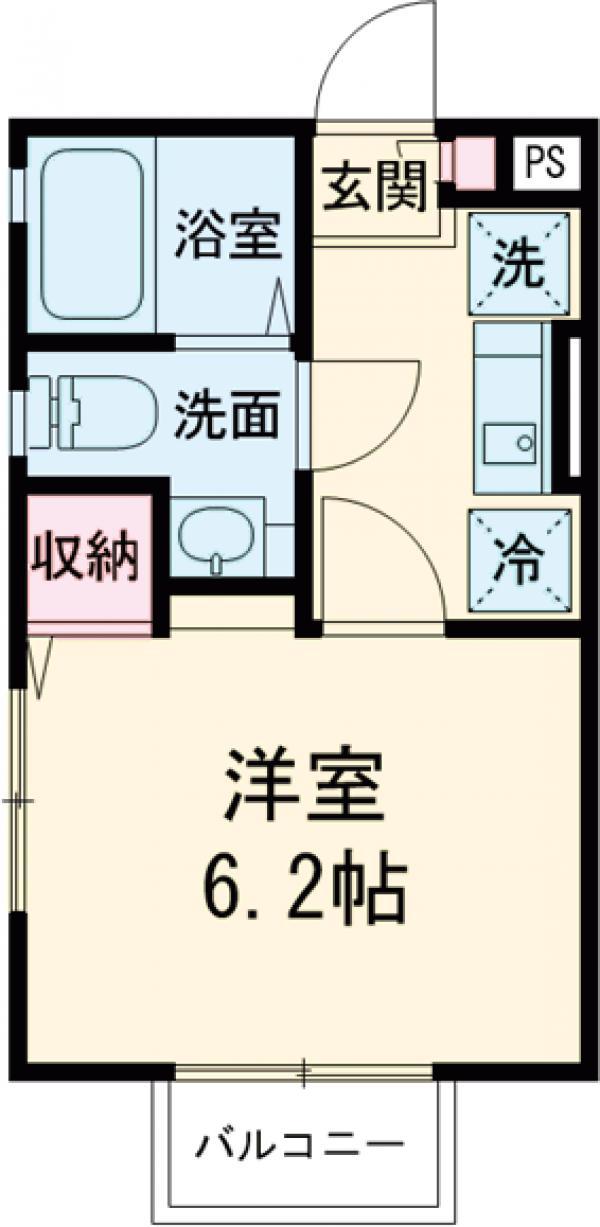 KMメゾン(1K/2階)の間取り写真