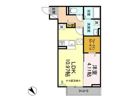 リュミエール ミナミ(1LDK/1階)の間取り写真
