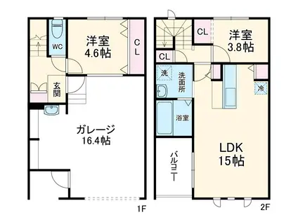 LAZO -A-(2LDK)の間取り写真